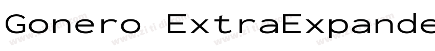 Gonero ExtraExpanded字体转换